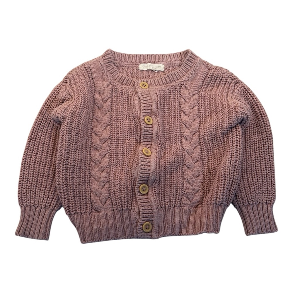 Grayson Collective Pink Knit‎ Button Sweater Cardigan Size 12 Months
